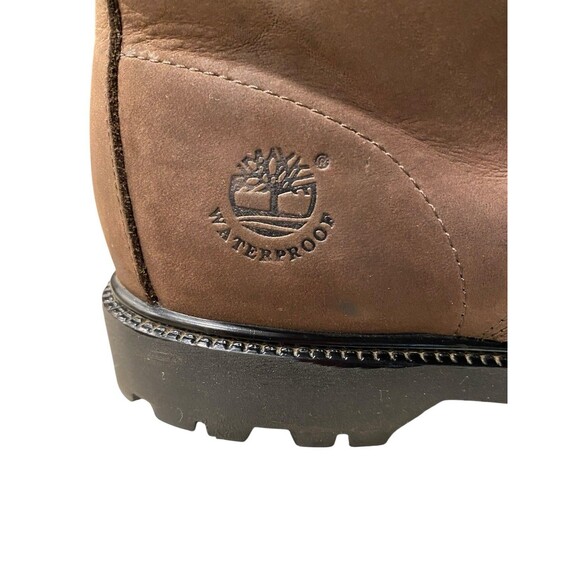 Timberland Men's 6-Inch Waterproof Nubuck Leather Boots Dark Brown Work 11M - Picture 3 of 9
